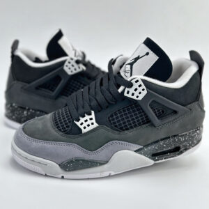 Air Jordan 4 black  white and gray