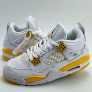 Air Jordan 4 Retro White and Yellow