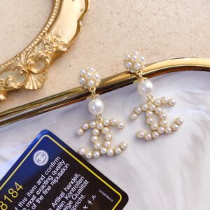 CHANEL Pearl Earrings #A021