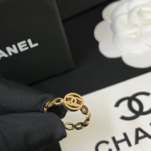 CHANEL Titanium Steel Adjustable Open Ring #J104