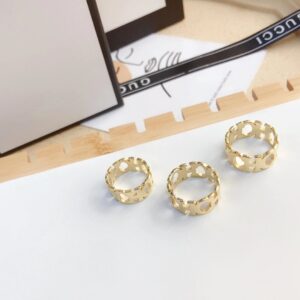 CHANEL Titanium Steel Letter Ring #J016