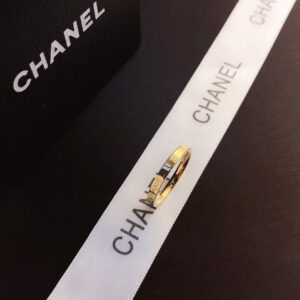 CHANEL Titanium Steel Minimalist Ring #J018